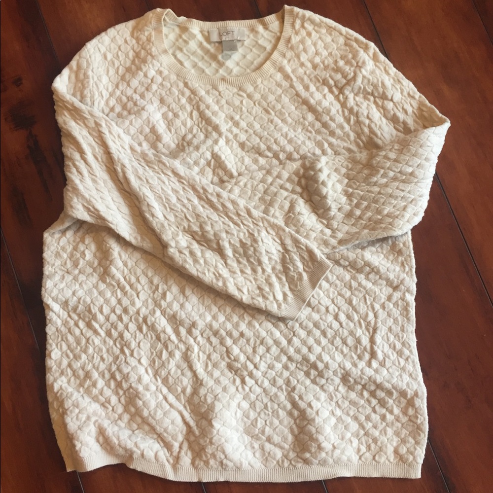 Waffle print sweater